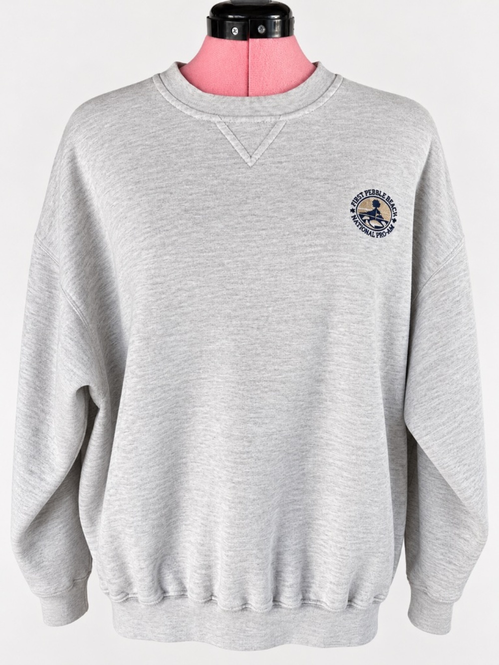 Vintage IZOD Club Pebble Beach National Pro-Am Golf Crewneck Sweatshirt Gray